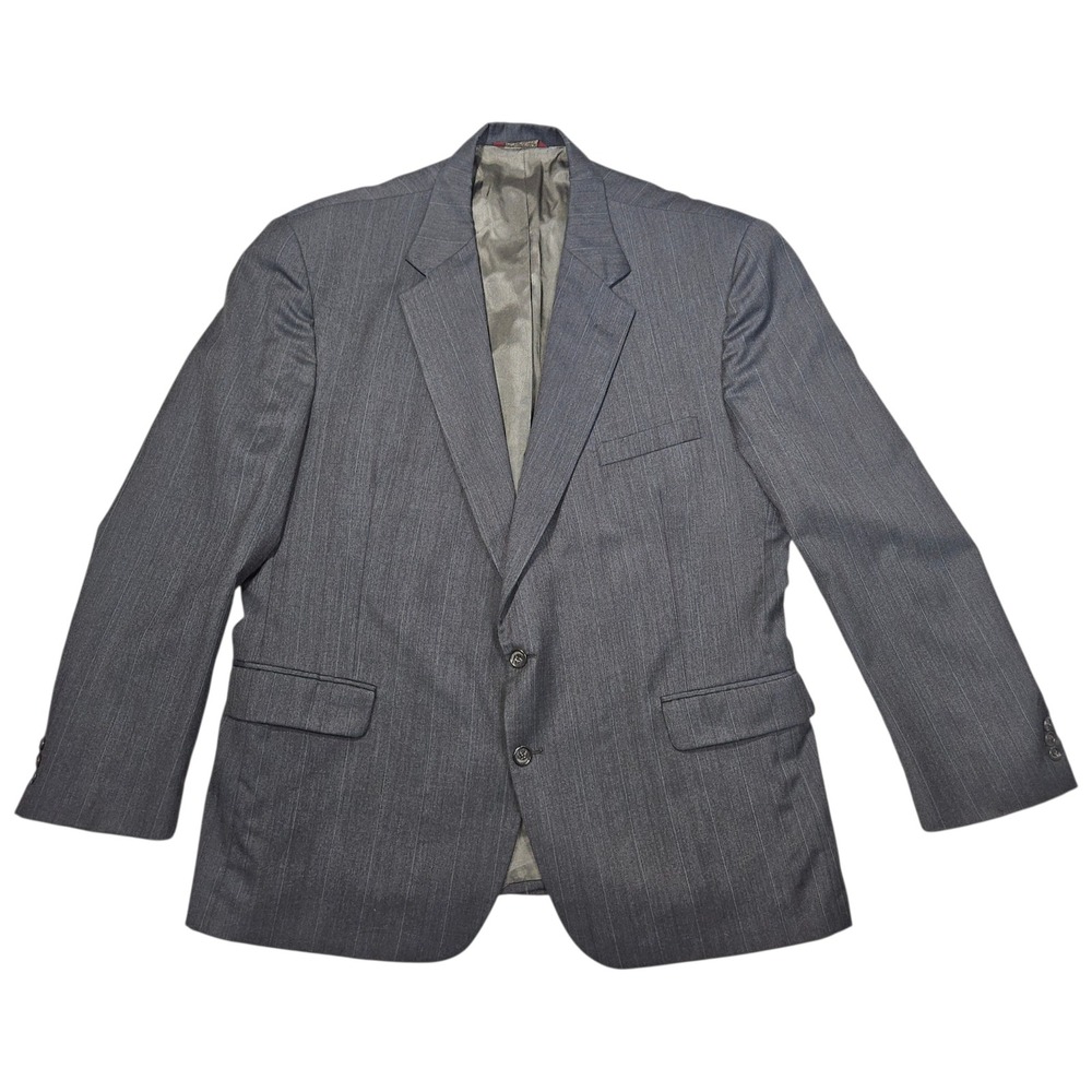 Botany 500 VTG 80s Athletic Fit Blazer Grey Pinstripe Sz 42L